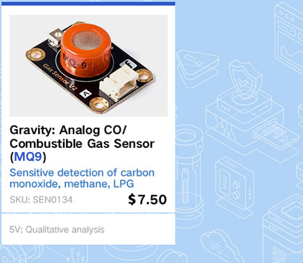 Gravity: Analog CO/Combustible Gas Sensor (MQ9) For Arduino